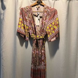 A line, wrap dress